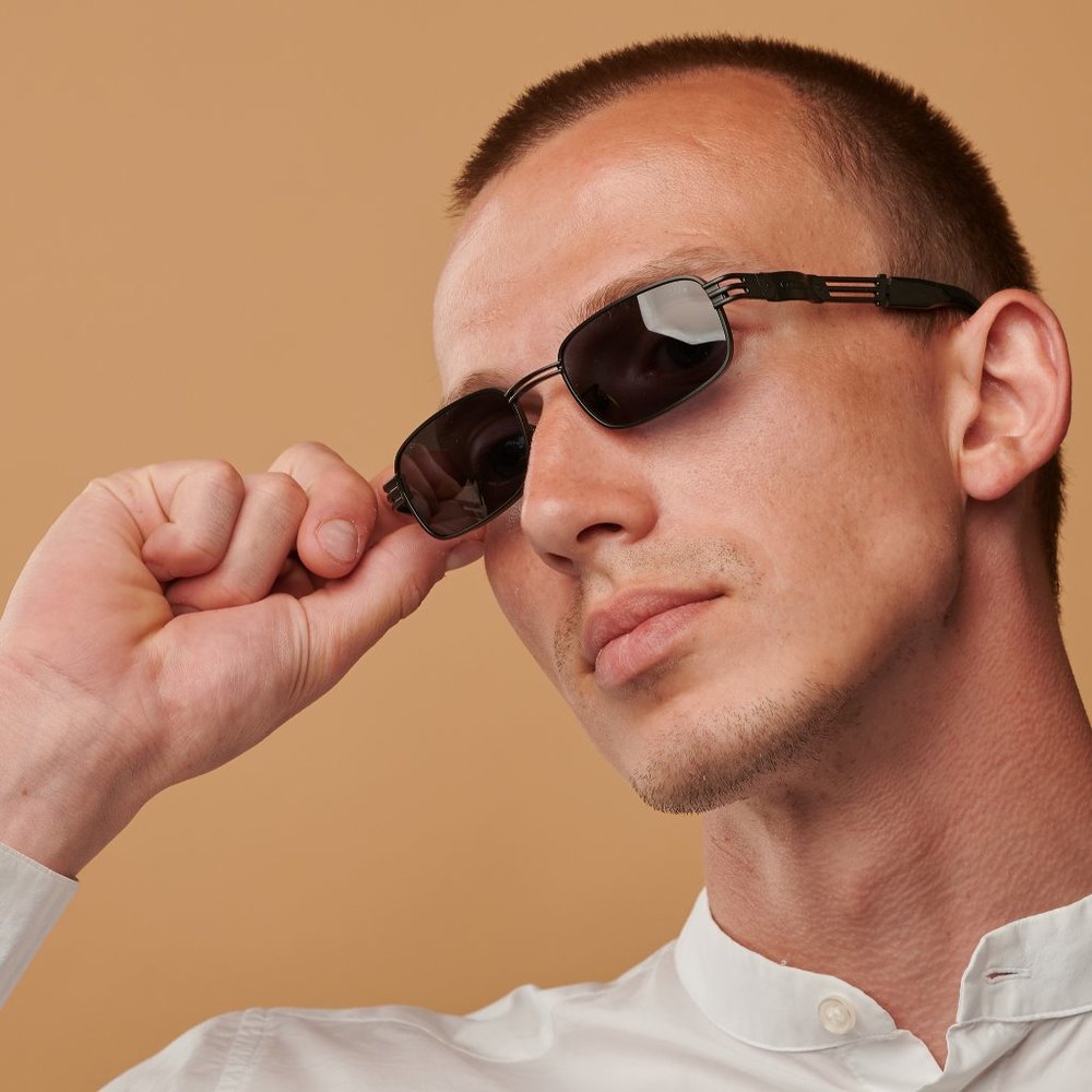 Rectangular vintage sunglasses by Lozza, Italy